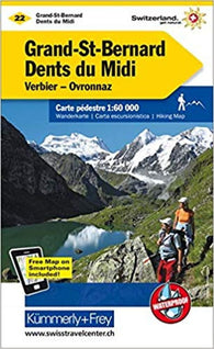 Buy map Grand-St-Bernard - Dents du Midi : Switzerland Hiking Map #22