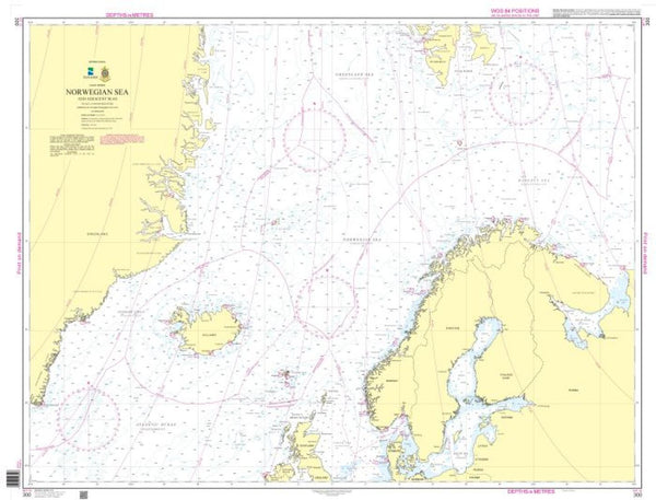 Buy map NORDKEHAVET MED TILSTØTTENDE HAVOMRÅDER (300) by Kartverket