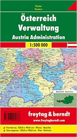 Buy map Austria, Administrative by Freytag-Berndt und Artaria
