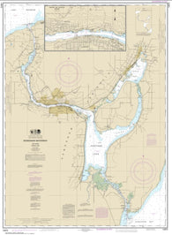 Buy map Keweenaw Waterway, including Torch Lake; Hancock and Houghton (14972-27) by NOAA