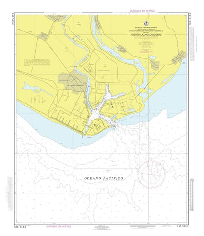 Buy map Puerto Lazaro Cardenas by Secretaria de Marina