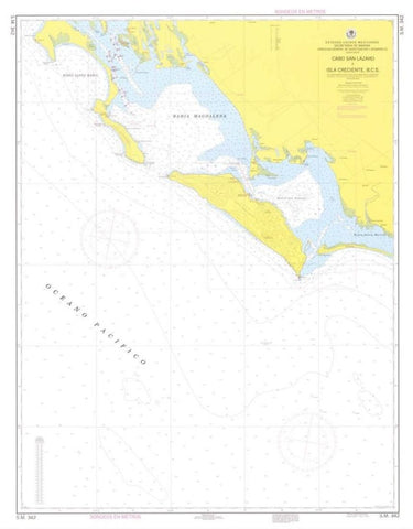 Buy map Cabo San Lazaro a Isla Creciente, B.C.S. by Secretaria de Marina