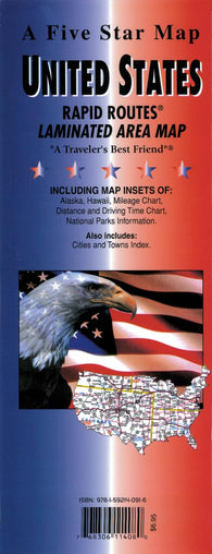 Buy map United States : Rapid Routes : laminated area map