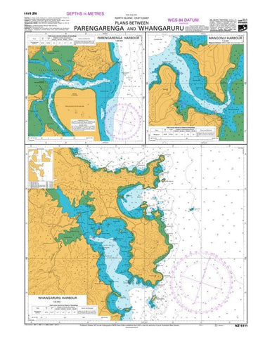 Buy map PLANS BETWEEN PARENGARENGA AND WHANGARURU: WHANGARURU HARBOUR / MANGONUI HARBOU (5111) by Land Information New Zealand (LINZ)