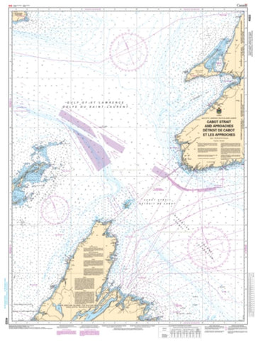 Buy map Cabot Strait and Approaches/Detroit de Cabot et les Approches, Scatarie Island to/a Anticosti Island/Ile DAnticosti by Canadian Hydrographic Service