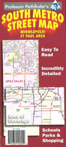 Buy map Minneapolis-St Paul, Minnesota, South Metro by Hedberg Maps