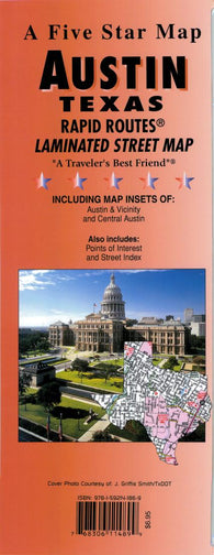 Buy map Austin : Texas : Rapid Routes : laminated street map