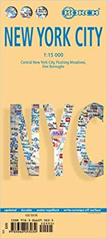 Buy map New York City : Central New York City, Flushing Meadows, Five Boroughs