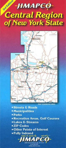 Buy map New York State, Central by Jimapco