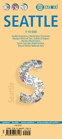 Buy map Seattle, Washington by Borch GmbH.