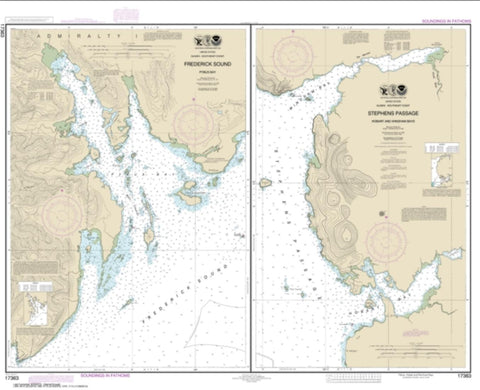 Buy map Pybus Bay, Frederick Sound; Hobart and Windham Bays, Stephens P. (17363-14) by NOAA