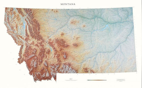 Buy map Montana, Physical by Raven Press