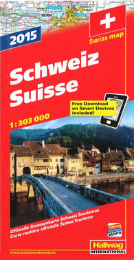 Buy map Switzerland by Hallwag