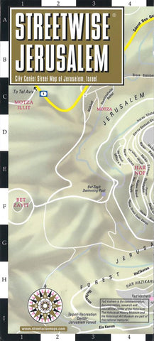 Buy map Streetwise Jerusalem : city center street map of Jerusalem, Israel