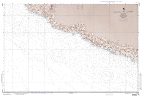 Buy map Manzanillo To Acapulco Mexico (NGA-21020-42) by National Geospatial-Intelligence Agency