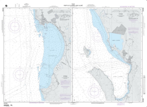 Buy map Ports Of Durres And Vlores; Plan A: Approach To Durres (NGA-54266-2) by National Geospatial-Intelligence Agency