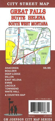 Buy map Great Falls, Butte, Helena and South West Montana by GM Johnson