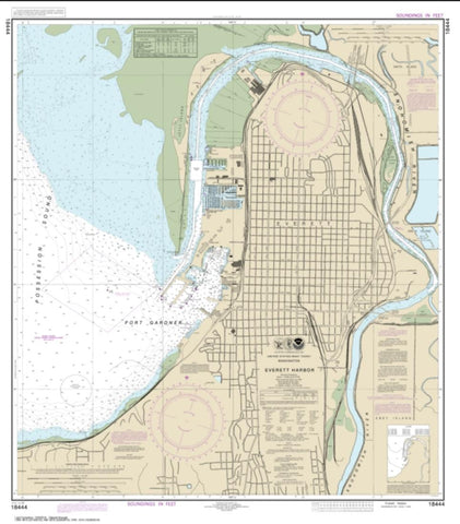 Buy map Everett Harbor (18444-17) by NOAA