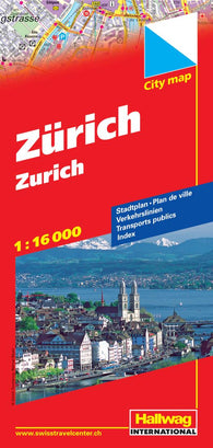 Buy map Zurich, Switzerland by Hallwag