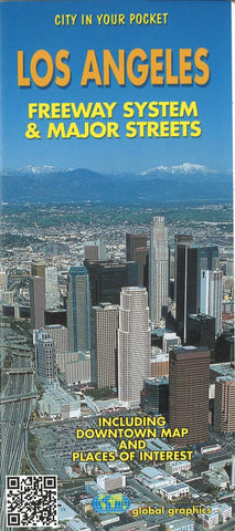 Buy map Los Angeles, California, Freeway System and Major Streets by Global Graphics