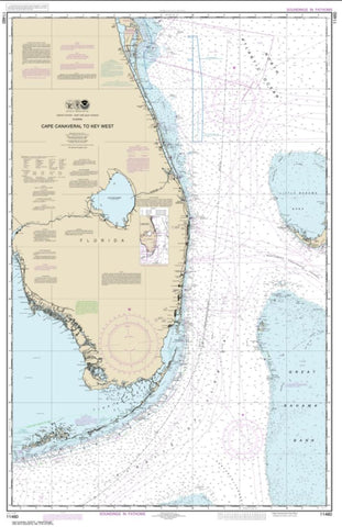Buy map Cape Canaveral to Key West (11460-43) by NOAA