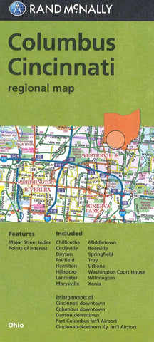 Buy map Columbus : Cincinnati : regional map