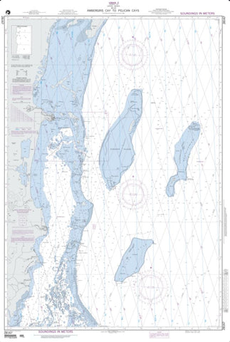 Buy map Ambergris Cay To Pelican Cays (NGA-28167-4) by National Geospatial-Intelligence Agency