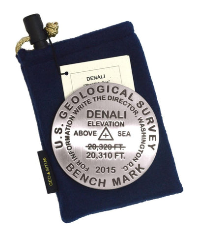 Buy map Denali Paperweight (Elevation Strikeout) 20,310 ft.
