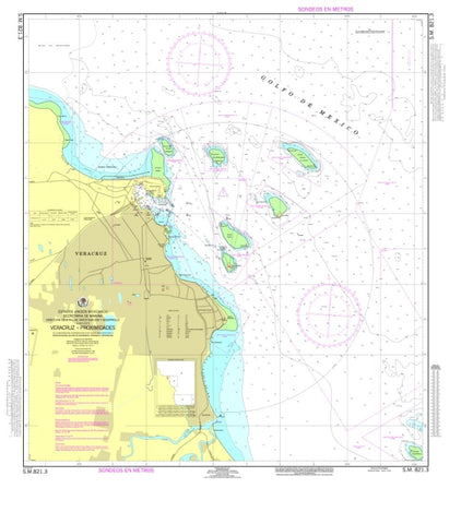 Buy map Veracruz y Proximidades by Secretaria de Marina
