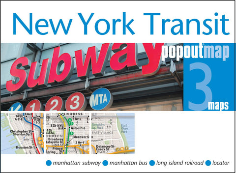 Buy map New York City, New York, Transit PopOut Map by PopOut Products