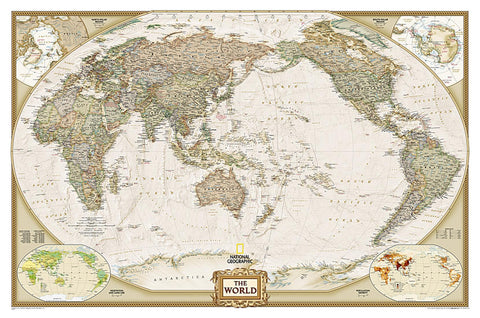 Buy map World, Executive, Pacific-Centered, Tubed by National Geographic Maps