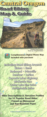 Buy map Central Oregon, Road Biking Map and Guide