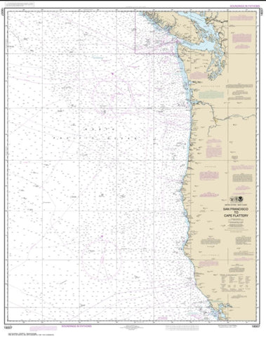 Buy map San Francisco to Cape Flattery (18007-33) by NOAA