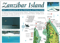 Buy map Zanzibar Island : map & highlights of its tropical attractions