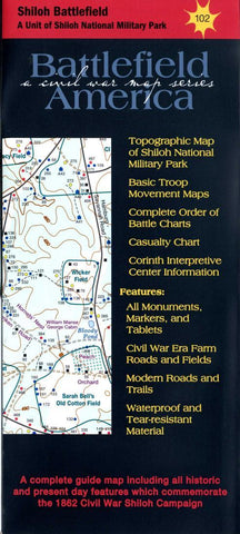 Buy map Shiloh Battlefield (in Shiloh Natl Military Park) #102 by Trailhead Graphics, Inc.