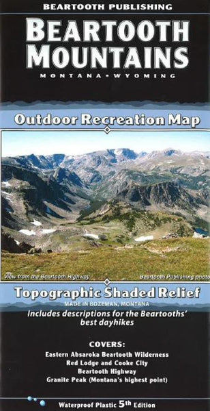Buy map Beartooth Mountains, Montana and Wyoming by Beartooth Publishing