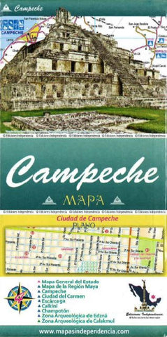 Buy map Campeche, Mexico, State and Major Cities Map by Ediciones Independencia