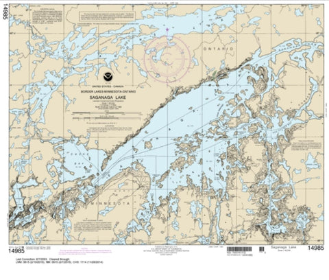 Buy map Saganaga Lake (14985-9) by NOAA
