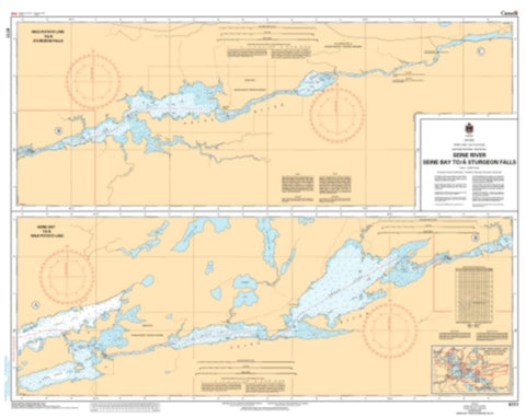 Buy map Seine River, Seine Bay to/a Sturgeon Falls; Seine Bay to/a Wild Potato Lake by Canadian Hydrographic Service