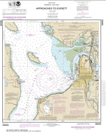 Buy map Approaches to Everett (18443-17) by NOAA