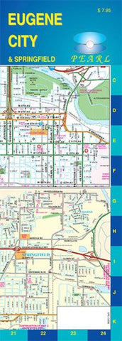 Buy map Eugene and Springfield, Oregon, Pearl Map, laminated by GM Johnson