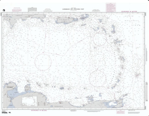 Buy map Caribbean Sea - Eastern Part (NGA-25001-7) by National Geospatial-Intelligence Agency