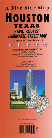 Buy map Houston : Texas : Rapid Routes : laminated street map