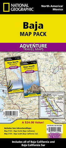 Buy map Baja California AdventureMap Pack by National Geographic Maps