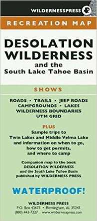Buy map Desolation Wilderness and the South Lake Tahoe Basin