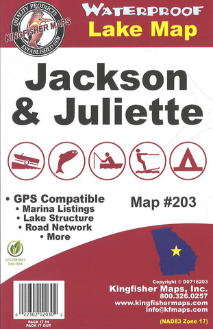 Buy map Jackson/Juliette, TN Fishing Map