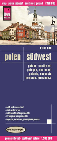 Buy map Polen : südwest = Poland, southwest = Pologne, sud-ouest = Polonia, Suroeste,