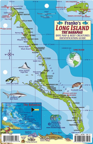 Buy map Bahamas Fish Card, Long Island 2011 by Frankos Maps Ltd.