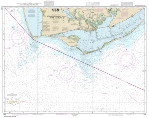 Buy map Apalachicola Bay to Cape San Blas (11401-32) by NOAA