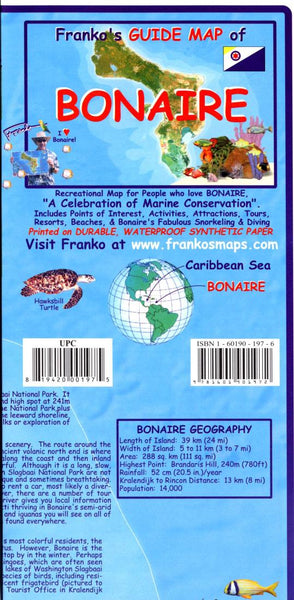 Buy map Frankos guide map of Bonaire